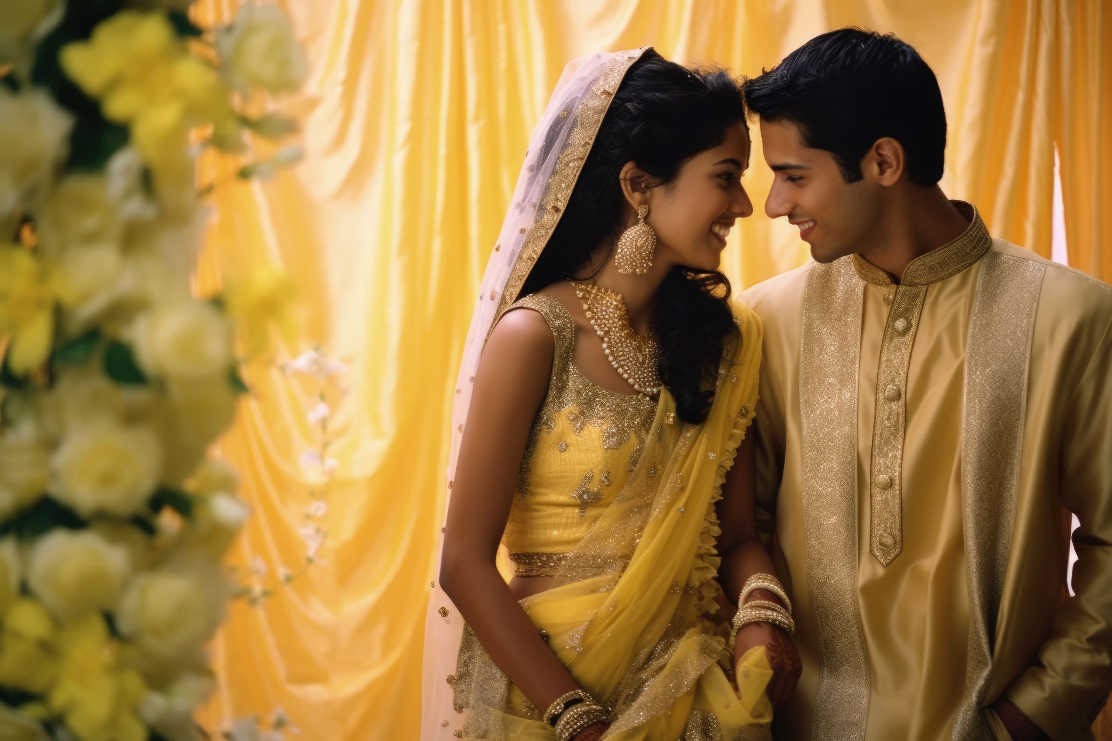 Indian Couple Celebrating Propose Day
